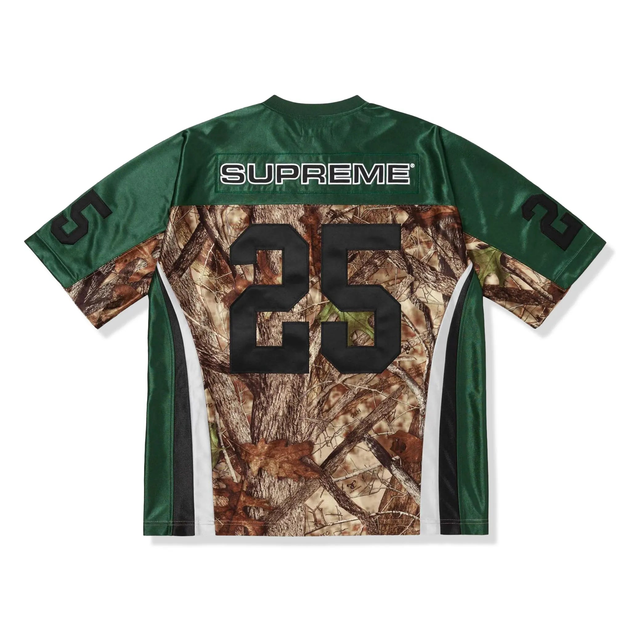 Back View of Supreme Breast Cancer Awareness Football Green Jersey FW25KN26-GREEN